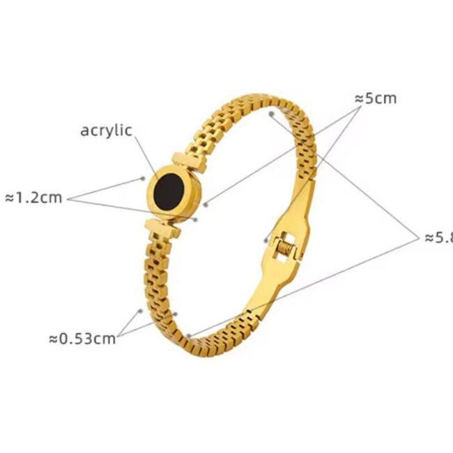 Mpariz Luxe Dames armbanden Love  Rosé Zwart