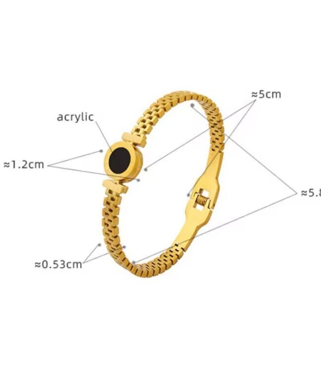 Mpariz Luxe Dames armbanden Love  Rosé Zwart