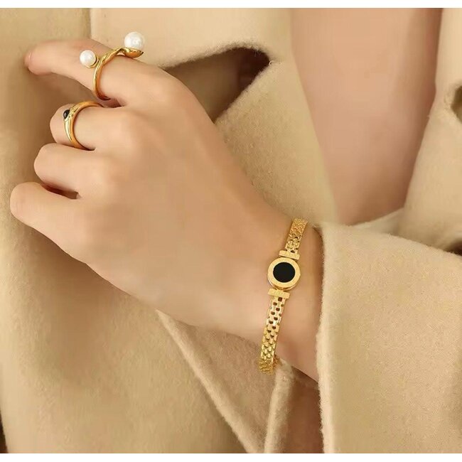 Mpariz Luxe Dames armbanden Love  Rosé Zwart