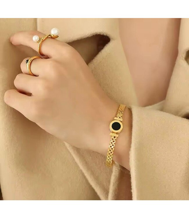 Mpariz Luxe Dames armbanden Love  Rosé Zwart