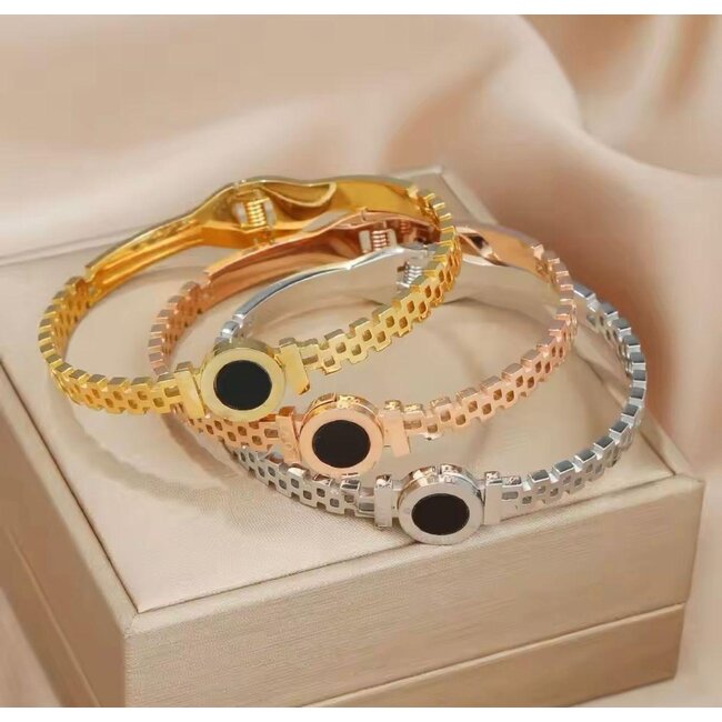 Mpariz Luxe Dames armbanden Love  Rosé Zwart