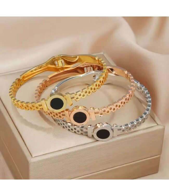 Mpariz Luxe Dames armbanden Love  Rosé Zwart