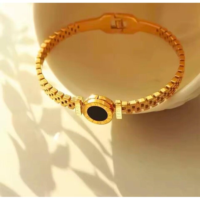 Mpariz Luxe Dames armbanden Love  Rosé Zwart