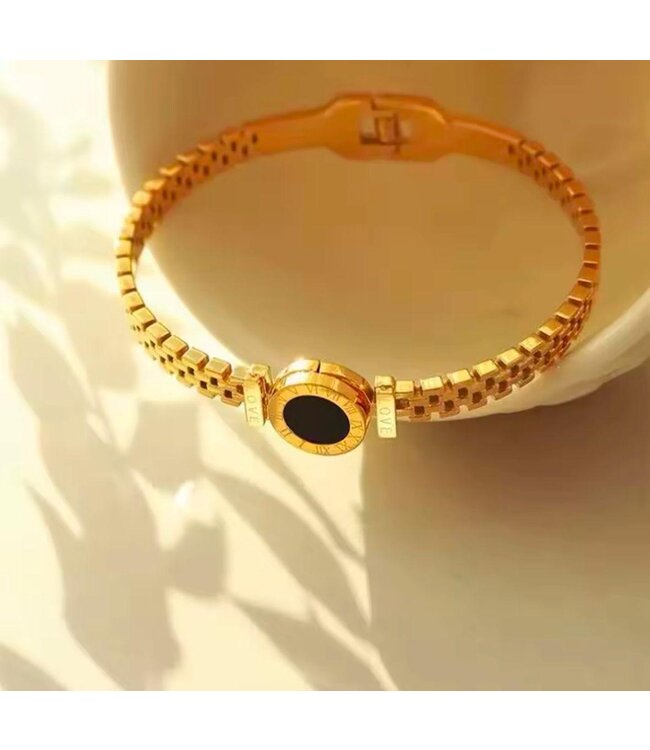 Mpariz Luxe Dames armbanden Love  Rosé Zwart