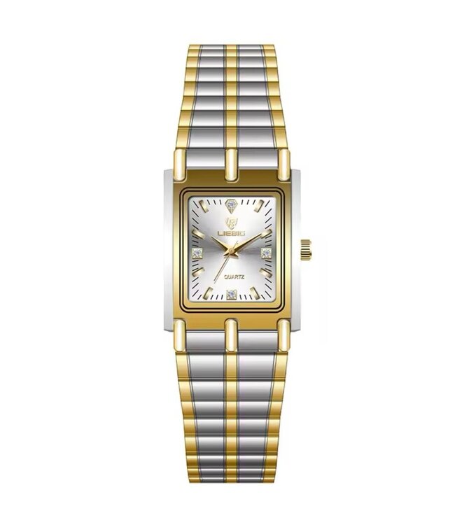 Liebig Luxe Dameshorloge  Zilver Goud - Gratis Armband bij elke bestelling (twv €29,95)