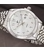 Ricecgo Luxe Herenhorloge Zilver Parelmoer Wit