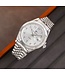 Ricecgo Luxe Herenhorloge Zilver Parelmoer Wit