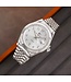 Ricecgo Luxe Herenhorloge Zilver Parelmoer Wit