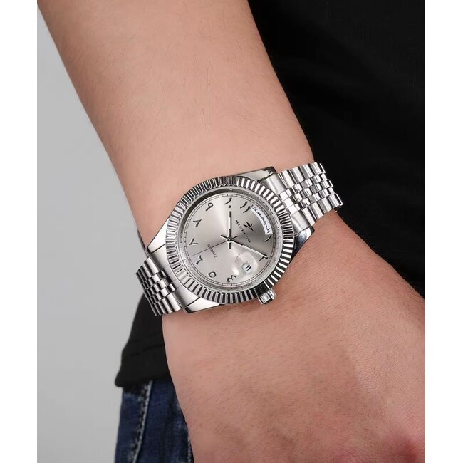 Ricecgo Blanc – herenhorloge met stalen band en klassiek design