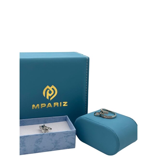 Mpariz Luxe Dames ringen met Zirkonia  Ritsontwerp
