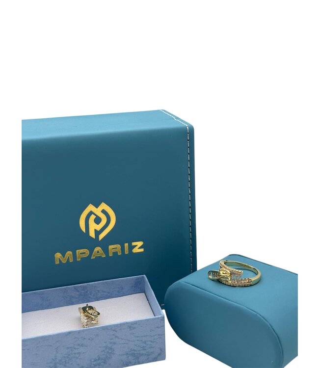 Mpariz Luxe Dames ringen met Zirkonia  Ritsontwerp