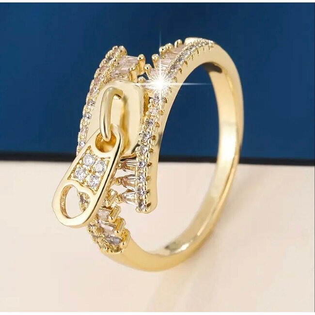 Mpariz Luxe Dames ringen met Zirkonia  Ritsontwerp