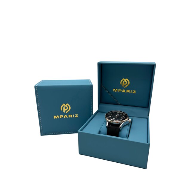 Lige Luxe Herenhorloge  Zilver Rosé  Siliconen Band