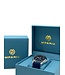 Nibosi  Herenhorloge  Zilver Blauw   Siliconen Band