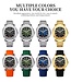 Nibosi  Herenhorloge  Zilver Blauw   Siliconen Band
