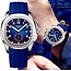 Nibosi  Herenhorloge  Zilver Blauw  &  Siliconen Band