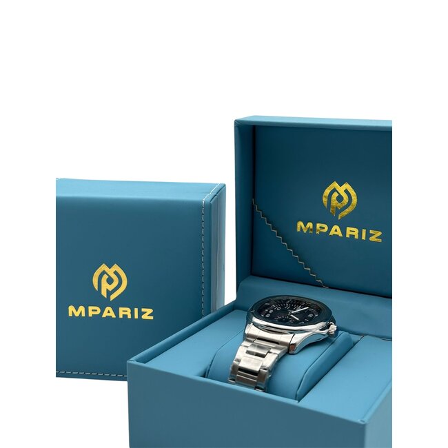 Nibosi  Herenhorloge  Zilver & Zwart