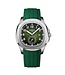 Nibosi  Herenhorloge  Zilver Blauw   Siliconen Band