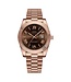 Nibosi Heren & Dameshorloges Rosé Chocolate Dial