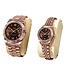 Nibosi Heren & Dameshorloges  Rosé Chocolate Dial