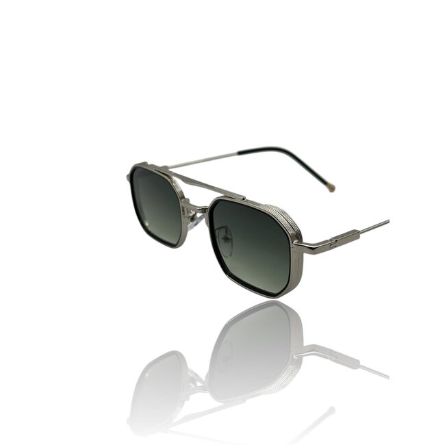 Mpariz Vintage Square​ - Zilver - Zonnebril voor Heren & Dames - Inclusief Luxe Mpariz Brillenkoker