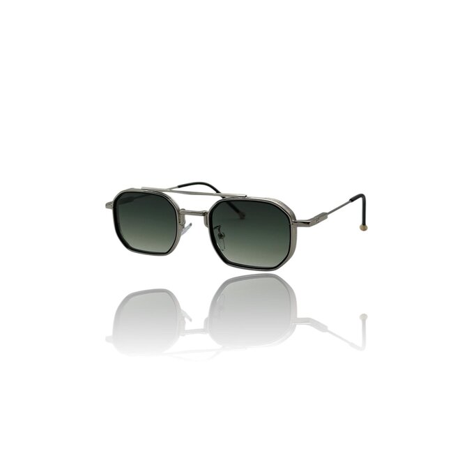 Mpariz Vintage Square​ - Zilver - Zonnebril voor Heren & Dames - Inclusief Luxe Mpariz Brillenkoker