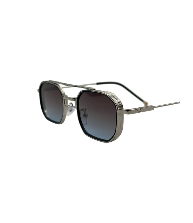 Mpariz Vintage Square​ - Zilver - Zonnebril voor Heren & Dames - Inclusief Luxe Mpariz Brillenkoker