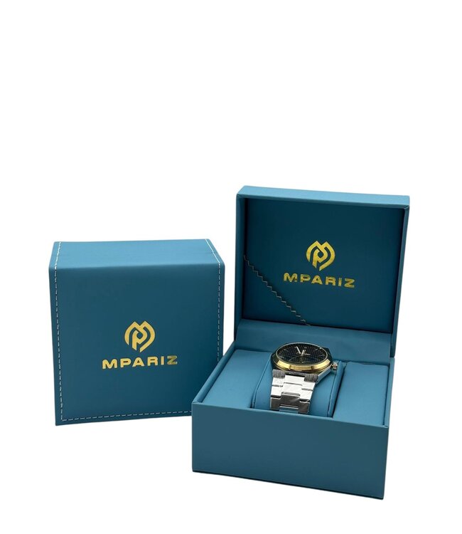 Poedagar Luxe Herenhorloge Goud Blauw