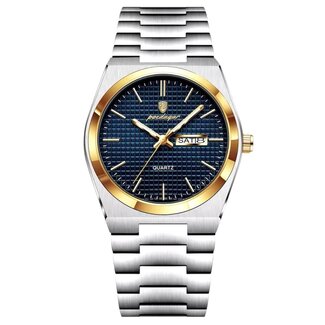 Poedagar luxe Herenhorloge Goud Blauw
