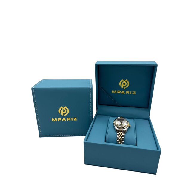 Nibosi  Heren & Dameshorloges Zilver Geelgoud