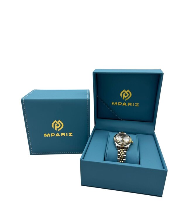 Nibosi  Heren & Dameshorloges Zilver Geelgoud