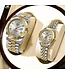 Nibosi  Heren & Dameshorloges Zilver Geelgoud - Gratis Armband bij elke bestelling (twv €29,95)