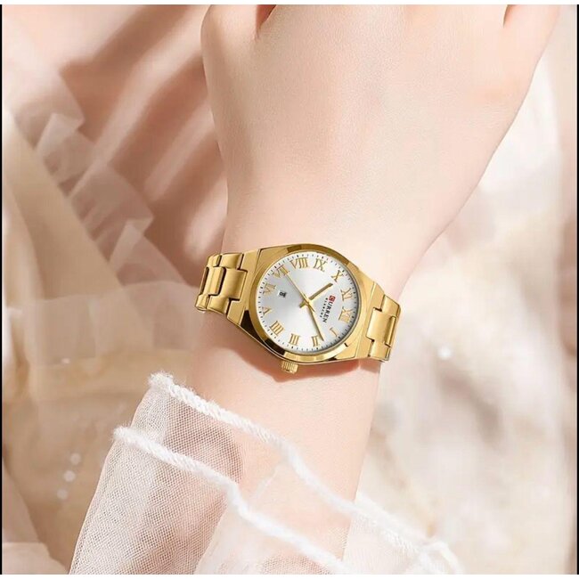 Curren Dameshorloge Goud & Wit