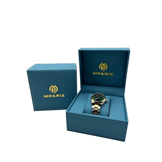 Curren Dameshorloge Zilver Goud & Groen