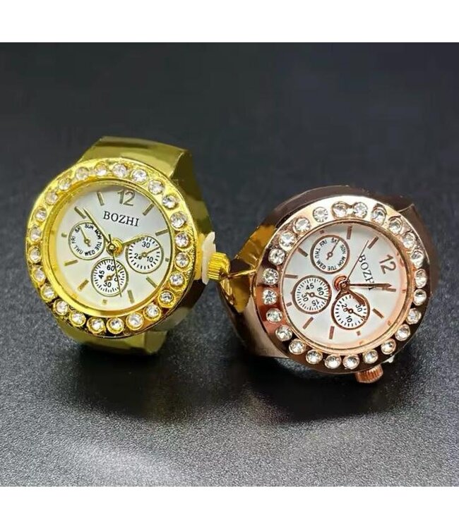 Mpariz Luxe Vingerhorloges Rosé   Diamonds