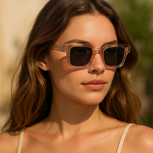 Mpariz Retro Edition – Transparant - Zonnebril voor Heren & Dames - Inclusief Luxe Mpariz Brillenkoker