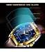 Lige Luxe Herenhorloge Goud Blauw - Gratis Armband bij elke bestelling (twv €29,95)
