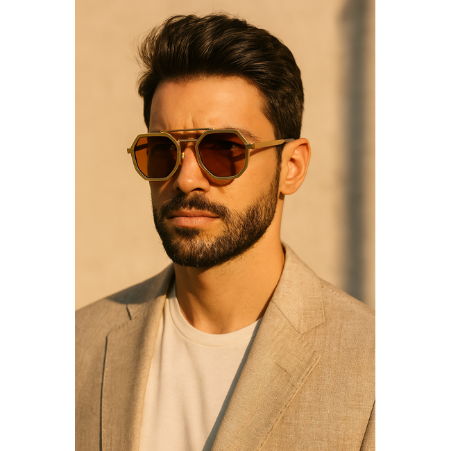 Mpariz Luxe Square – Goud of Zilver - Zonnebril voor Heren & Dames
