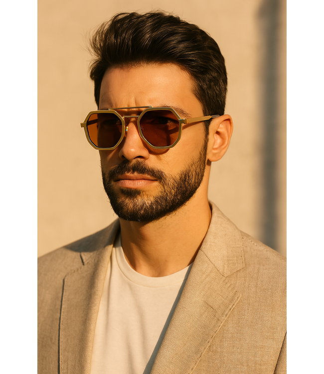 Mpariz Luxe Square – Goud of Zilver - Zonnebril voor Heren & Dames