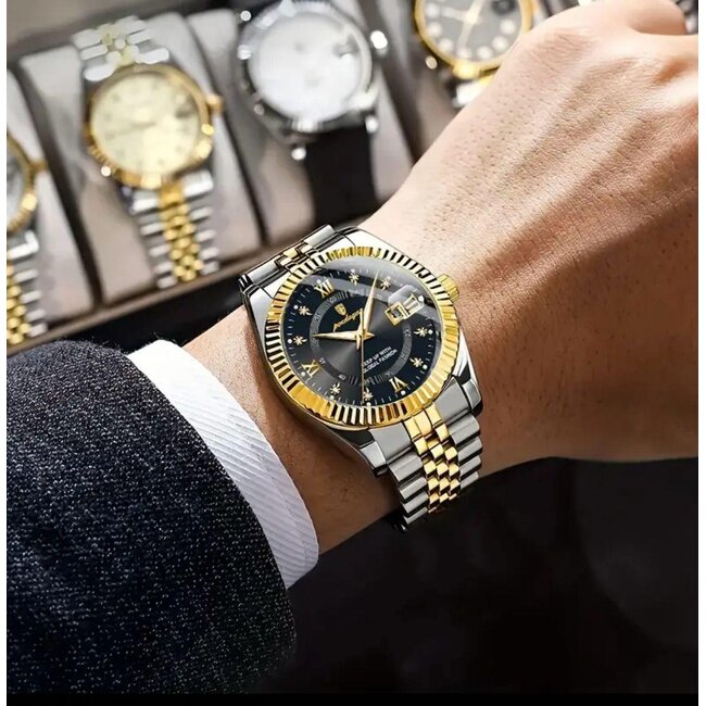 Poedagar Monarch – herenhorloge met stalen band en luxe design