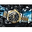 Poedagar Luxe Herenhorloge Zilver Goud Zwart