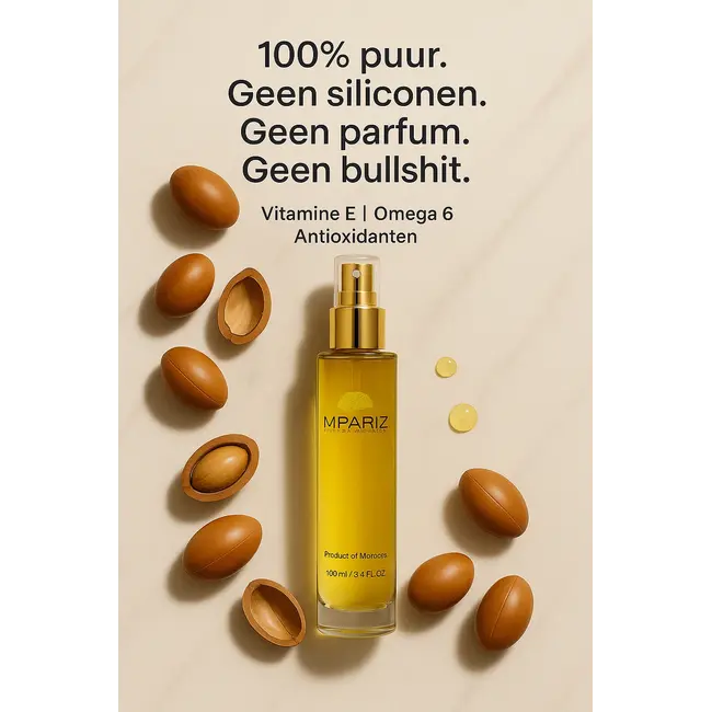 Mpariz Mpariz 100% Pure Arganolie 100ml – Duurzaam, Biologisch & Luxe