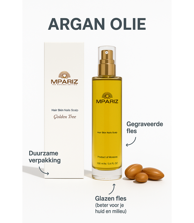 Mpariz Mpariz 100% Pure Arganolie 100ml – Duurzaam, Biologisch & Luxe