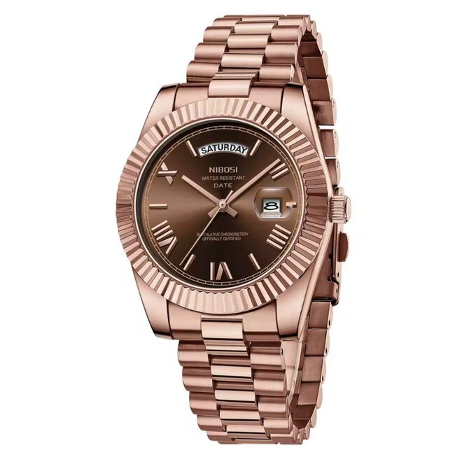 Nibosi Montclair – herenhorloge met stalen band en klassiek design