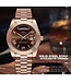 Nibosi Herenhorloge Rosé Chocolate Dial - Datum