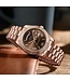 Nibosi Herenhorloge Rosé Chocolate Dial - Datum
