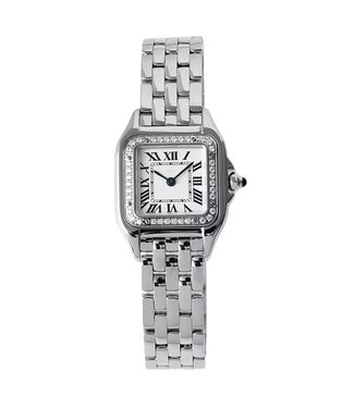 Mpariz Luxe Dameshorloge Zilver Wit met Diamonds