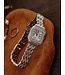 Mpariz Luxe Dameshorloge Zilver Wit met Diamonds
