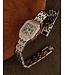 Mpariz Luxe Dameshorloge Zilver Wit met Diamonds
