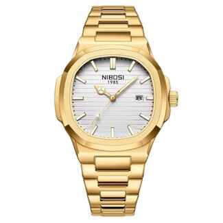 Nibosi Heren Horloges Goud & Wit